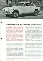 Alfa-Romeo Giulietta Sprint und Sprint Veloce Prospekt ca. 1965