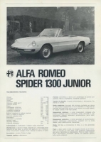 Alfa-Romeo Spider 1300 Junior Prospekt ca. 1968