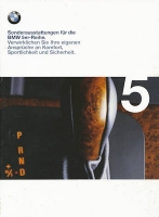 BMW 5er Sonderausstattung Prospekt 2000