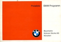 BMW Preisliste 7.1969