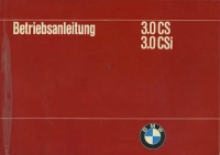 BMW 3.0 CS + 3.0 CSi Bedienungsanleitung I.1973