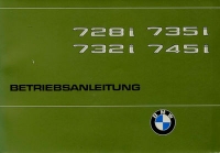 BMW 728i 732i 735i 745i Bedienungsanleitung 4.1980