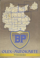 BP Olex Autokarte 2 Pommern 1930er Jahre