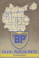 BP Olex Autokarte 9 Ruhrgebiet 1930er Jahre