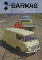 Barkas B 1000 Kastenwagen Prospekt 1986
