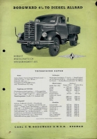 Borgward 4,5 to Diesel Allrad Prospekt ca. 1954