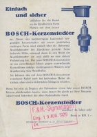 Bosch Kerzenstecker Prospekt 4.1928