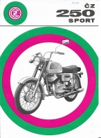CZ 250 Sport Prospekt 1970er Jahre