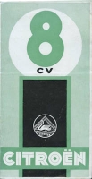 Citroen 8 CV Prospekt ca. 1933