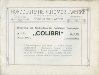 Colibri Motorwagen Katalog 1908