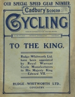 Cadbury`s Cycling No. 663 Oct. 1903