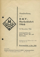 DMV Herbstfahrt Ausschreibung und Ergebnislisten 13.11.1966