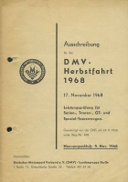 DMV Herbstfahrt Ausschreibung und Ergebnislisten 17.11.1968