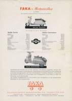 Faka Motorroller Prospekt 1950er Jahre