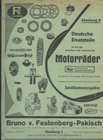 B. v. Festenberg-Pakisch Motorrad Zubehör Katalog ca. 1935