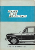 Fiat 125 Special Bedienungsanleitung Notice d èntretien 6.1970 f