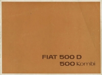 Fiat 500 D / Kombi Prospekt ca. 1963