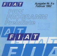 Fiat Preisliste 2.1982