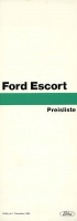Ford Escort Preisliste 12.1969
