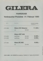 Gilera Preisliste 2.1990