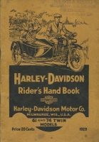 Harley-Davidson 61 and 74 Twin models Bedienungsanleitung 1929 e