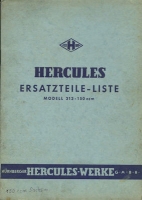 Hercules Mod. 313 150 ccm Ersatzteilliste 1952