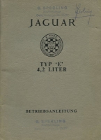 Jaguar E Type 4.2 Litre Bedienungsanleitung 1967