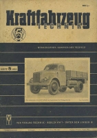 Kraftfahrzeugtechnik KFT 1953 Heft 8