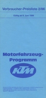 KTM Preisliste 6.1986