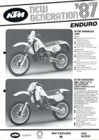 KTM Enduro Programm 1987