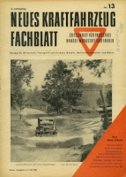 Das Kraftfahrzeug Fachblatt 1949 Heft 13