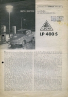 Lloyd LP 400 S Test 1954