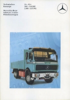 Mercedes-Benz Schwere 3-Achs Pritschenwagen Prospekt 10.1986