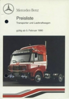 Mercedes-Benz Transporter / Lkw Preisliste 2.1990