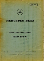 Mercedes-Benz 170 V Bedienungsanleitung 1949