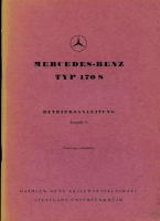 Mercedes-Benz 170 S Bedienungsanleitung 12.1950 Reprint