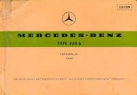 Mercedes-Benz 220 b Ersatzteilliste 1960