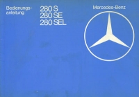 Mercedes-Benz 280 S SE SEL Bedienungsanleitung 9.1979