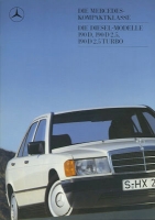 Mercedes-Benz 190 D, 2,5 + 2,5 Turbo Prospekt 3.1988