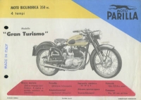 Moto Parilla Moto Bicilindrica 350 cc. Prospekt 1957