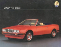 Maserati Spyder Prospekt 1980er Jahre