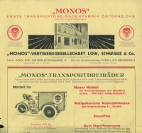 Monos Transportdreiräder Prospekt ca. 1930