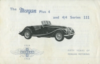 Morgan Plus 4 + 4/4 Series 111 Prospekt a. 1960