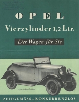 Opel 1.2 Liter Prospekt ca. 1931