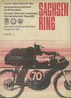 Programm Int. Sachsenringrennen 11./12.7.1970