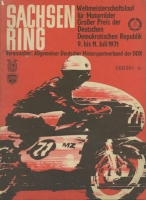 Programm Int. Sachsenringrennen 9.-11.7.1971