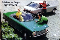 Peugeot 204 Cabriolet und Coupé Prospekt 1970 f