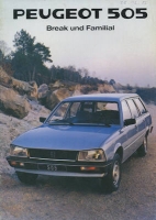 Peugeot 505 Break und Familial Prospekt 1982
