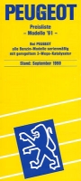 Peugeot Preisliste 9.1990
