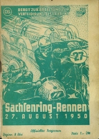 Programm Sachsenringrennen 27.8.1950